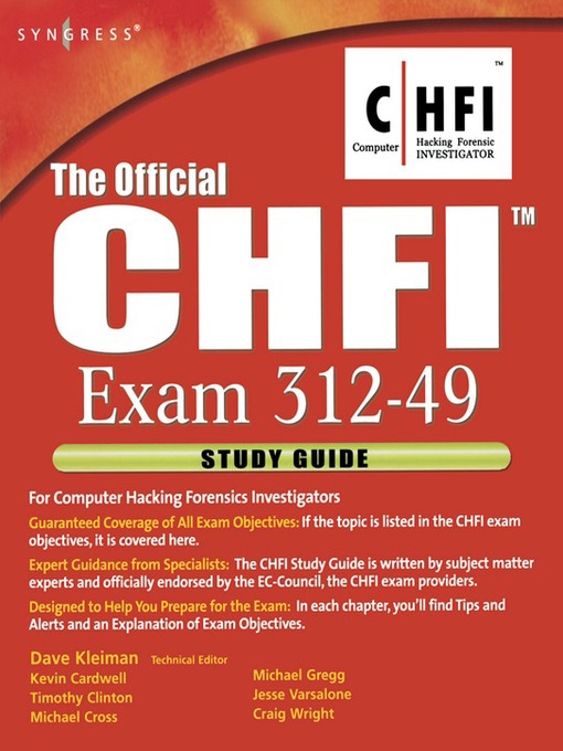 Cover image for The Official CHFI Study Guide (Exam 312-49)